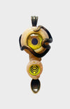 Bass Creature Spoon Pendant with Amethyst Gemstone