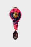 Extraterrestrial Spoon Pendant with Jade Gemstone