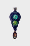 Space Fantasy Spoon Pendant with Jade Gemstone