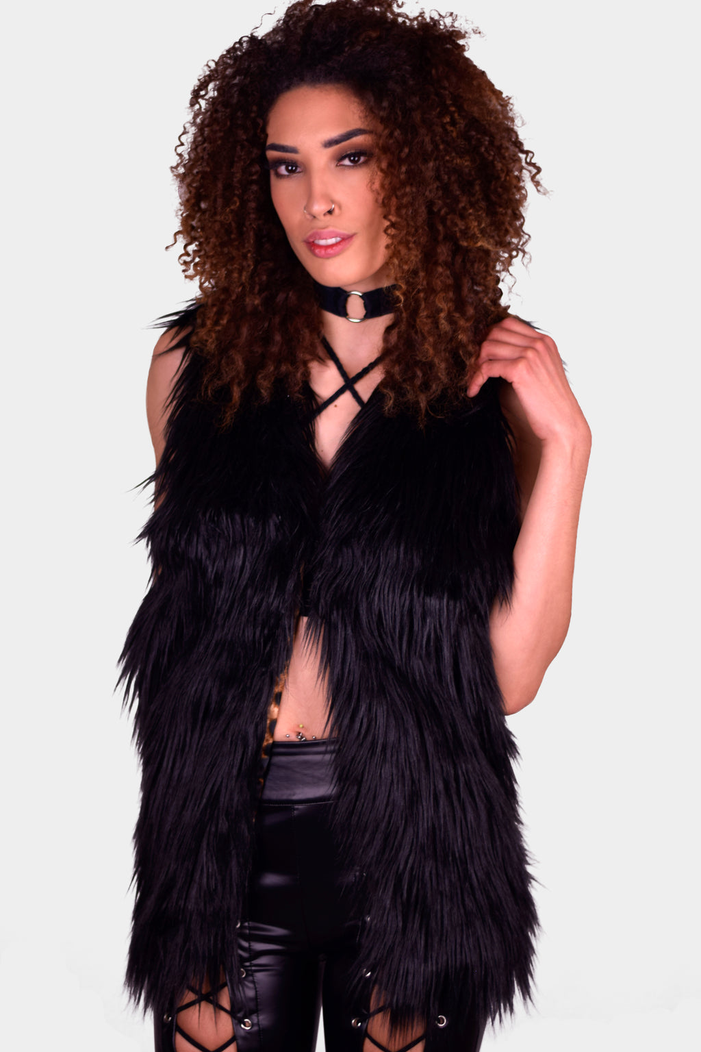 Hex Exotica Faux Fur Vest