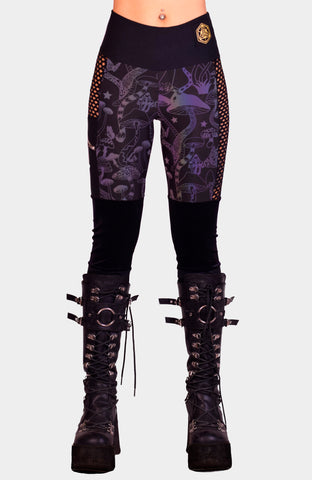 Hex Exotica Vegan Leather Cutout Bell Bottoms