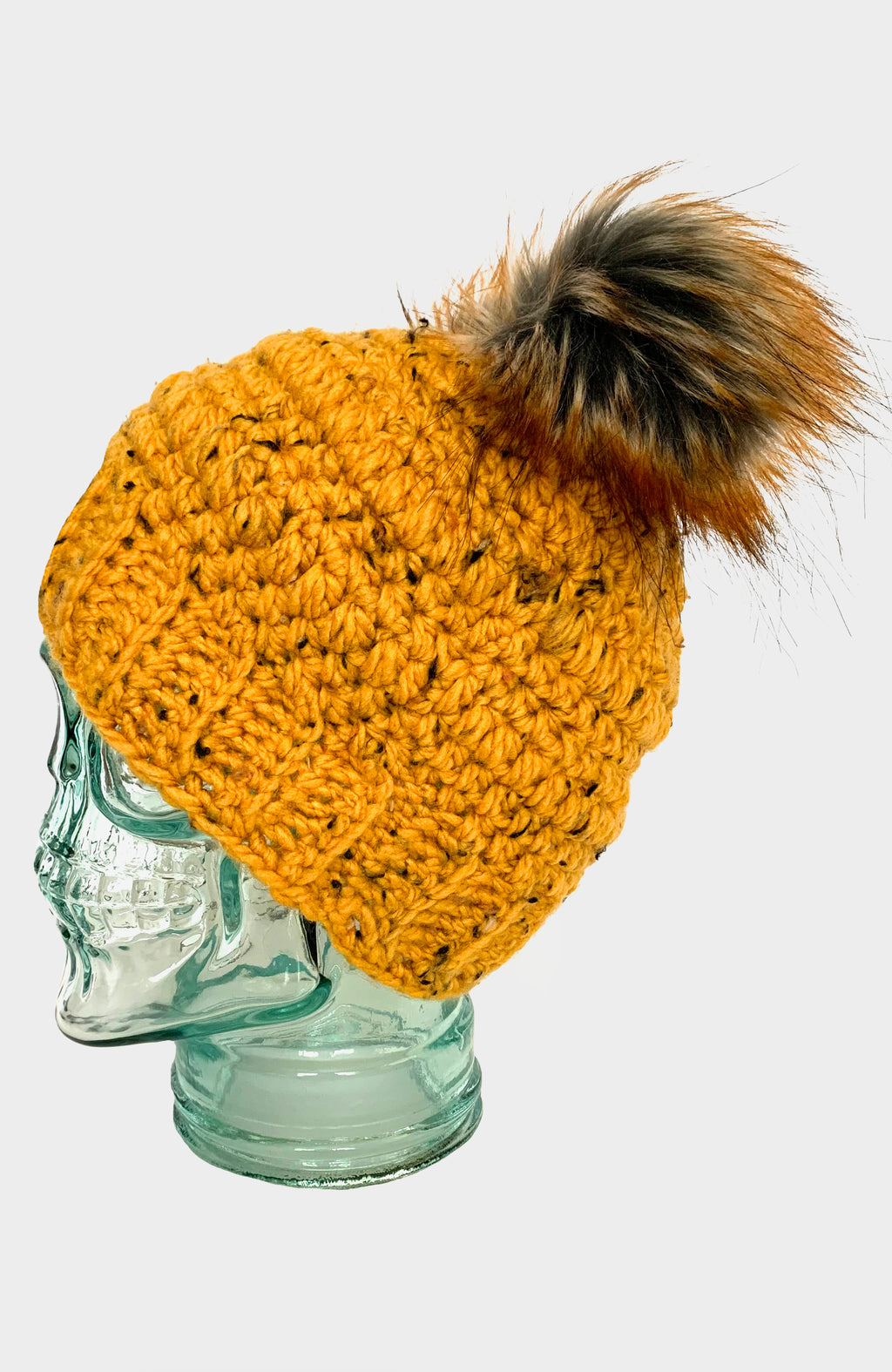 Speckled Sun Foxy Crochet Beanie