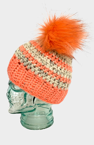 *OOAK* Coral Dream Foxy Crochet Beanie