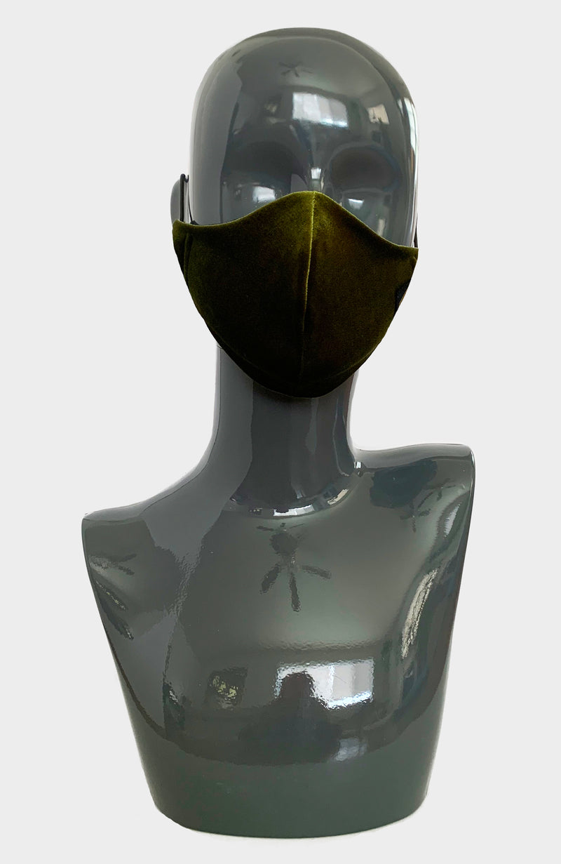 Olive Velvet Ninja Mask